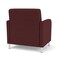 Lesro Siena Lounge Reception Wide Guest Chair, Brushed Steel, RF Nebbiolo Upholstery SN1201 - alternate 3